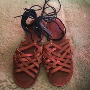 American Eagle lace up sandles
